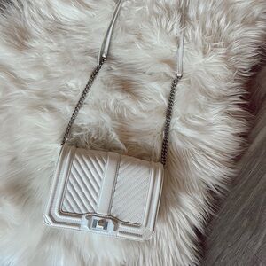 Rebecca Minkoff White Quilted Crossbody Bag
